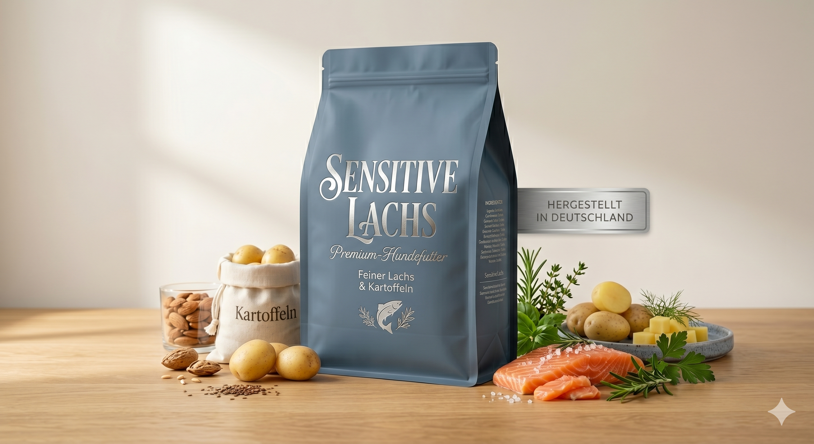 von Rudon Sensitive Lachs – Premium Hundefutter mit Lachs und Kartoffel
