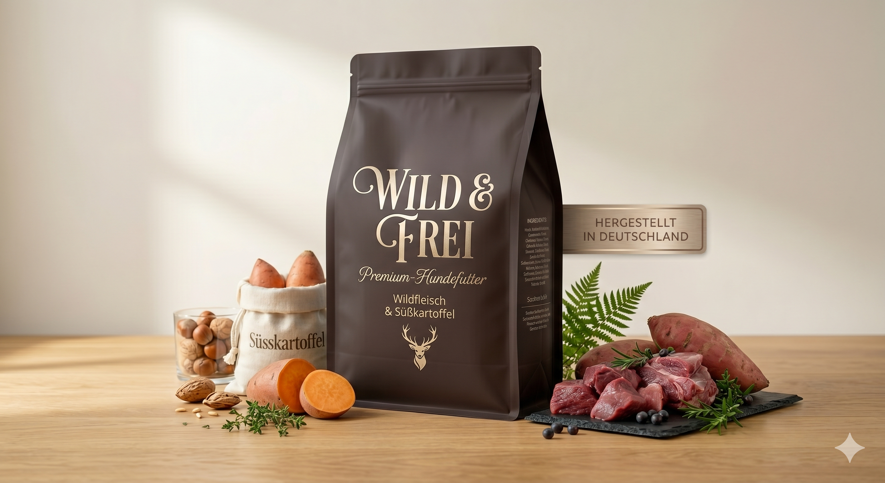 von Rudon Wild und Frei – Premium Hundefutter mit Wild und Süßkartoffel